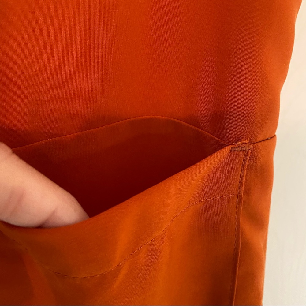 H&M Dress Burnt Orange Shift Dress Sleeveless 6 - Picture 6 of 8